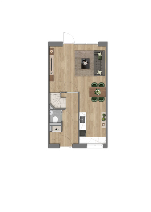 Tussenwoning - begane grond